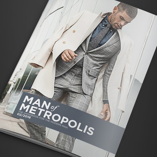 Magazine logo with the title 'Man of Metropolis'