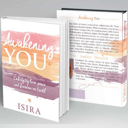 Watercolor book cover with the title 'create a powerful, inspiring best seller cover for people who reallywant to changes their lives'