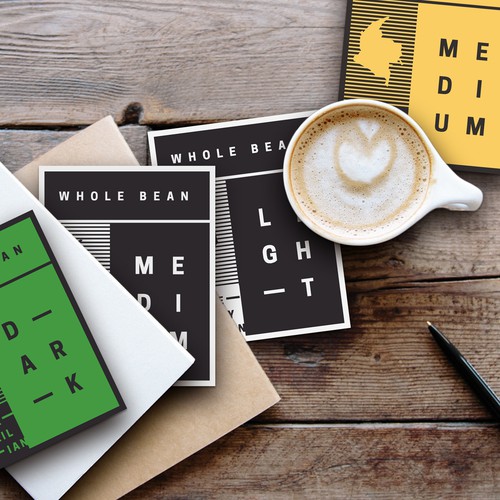 Coffee packaging with the title 'Modular Coffee Packaging'