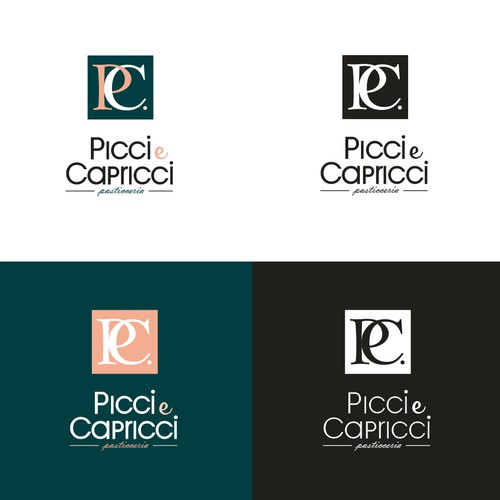 Pastry logo with the title 'Logo for Picci & Capricci pastry'