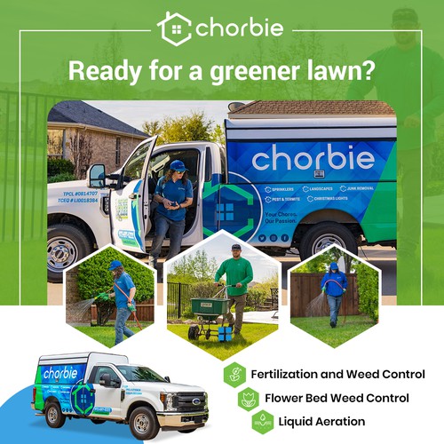 Instagram ad design with the title 'Lawn Care Instagram Banner'