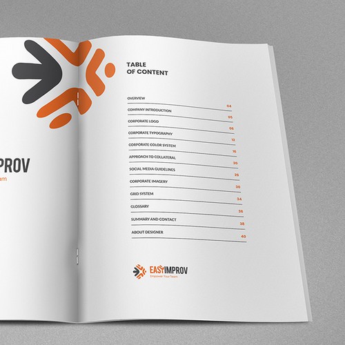 Investment design with the title 'Brand Guide for Consulting Business'