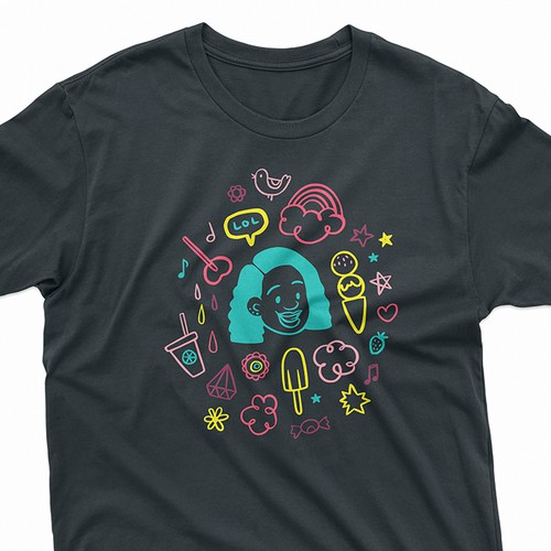 Journal design with the title 'T-shirt design'