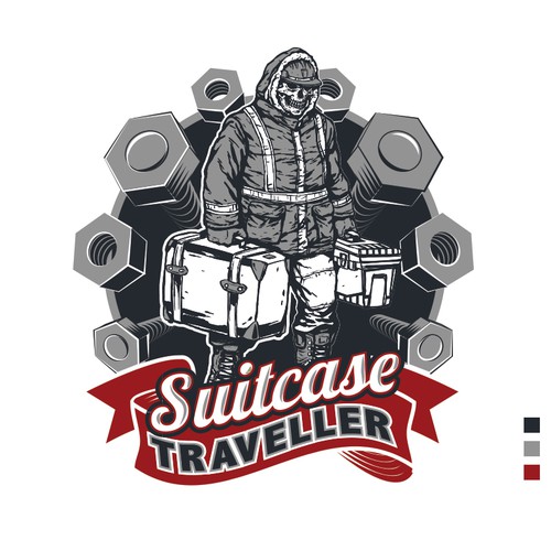 Laptop logo with the title 'New logo needed for construction stickers / apparel | artwork provided'