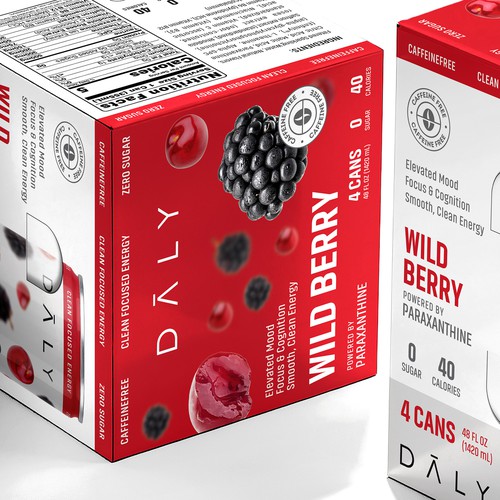 Drink design with the title '4 Pack Can Box Design'
