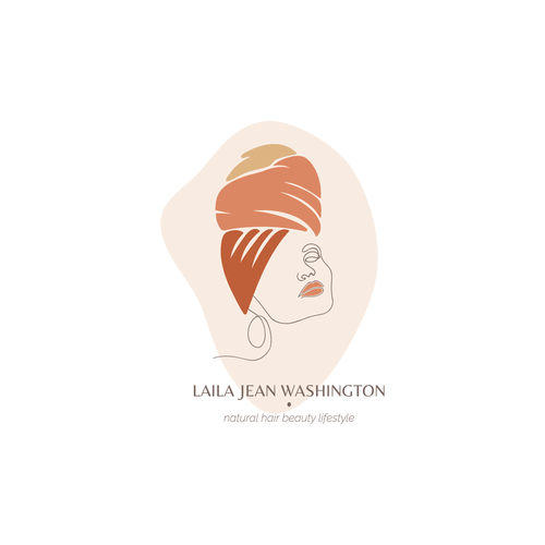 Afro logo with the title 'Logo for Hair Beauty Influencer'