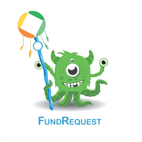 Character t-shirt with the title 'funny monster t-shirts for brand FundRequest'