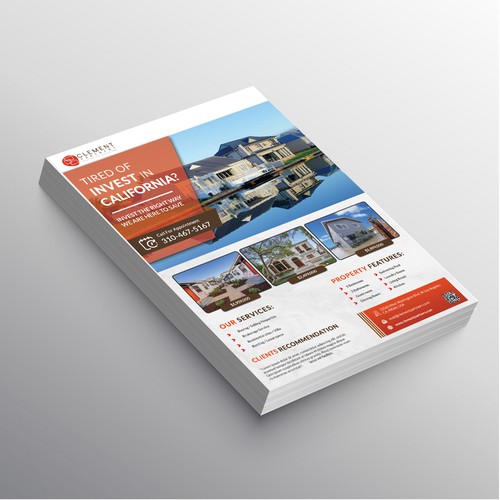 Flayer design with the title 'Real Estate Agent/Investment Flyer'