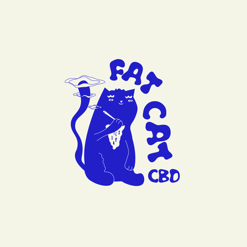 Black cat design with the title 'logo concept'
