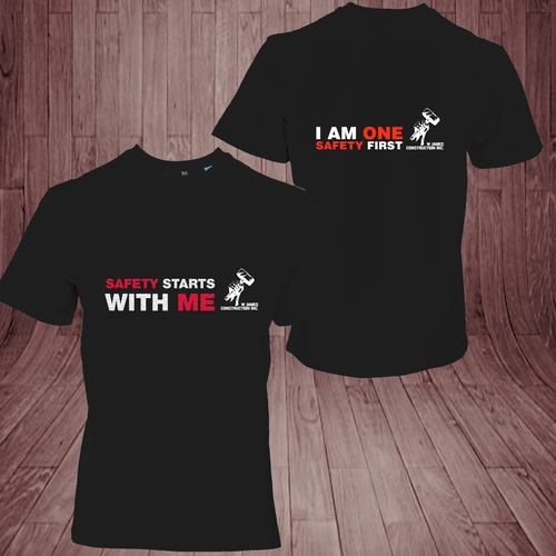 Construction t-shirt with the title 'Safety campaign T-Shirt for Grading / Erosion control Constructionworkers'