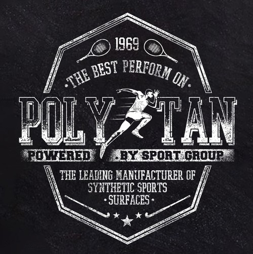 Tennis design with the title 'Polytan'