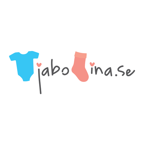 Baby clothing logo with the title 'TjaboLina.se'
