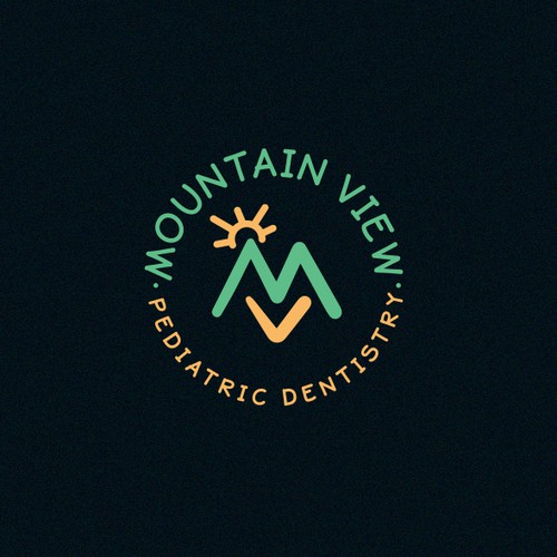Pediatric logo with the title 'Dental Logo for Mountain View'