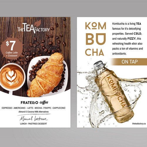 Coffee shop design with the title 'coffee poster'