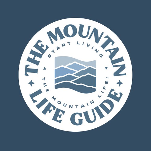 Hiking logo with the title 'Mountain Logo'