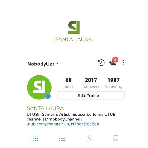 Instagram logo with the title 'Santa Laura Instagram logo design'