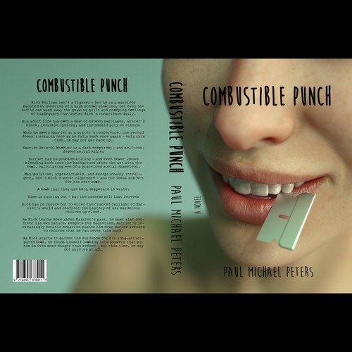 Sexy book cover with the title 'Cover design for suspensful thriller'