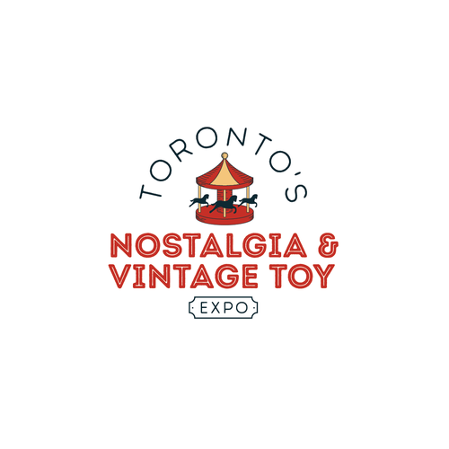 Signage logo with the title 'Toronto's Nostalgia & Vintage toy Expo'