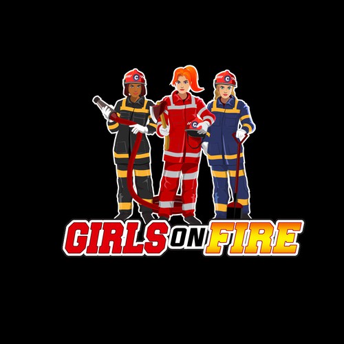 Sister logo with the title 'Girls on Fire Logo'