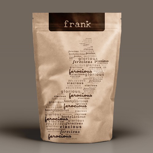 Brown packaging with the title 'sexy packaging design for coffee scrub'