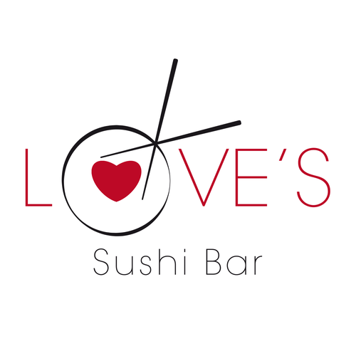 Sushi bar logo with the title 'Logo Sushi Bar'