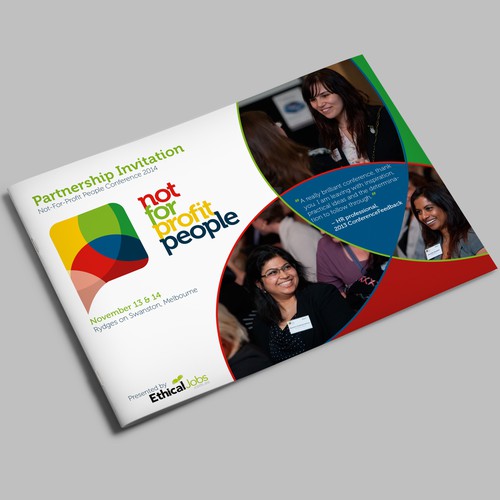 Catalogue design with the title 'Conference sponsorship non profit brochure'