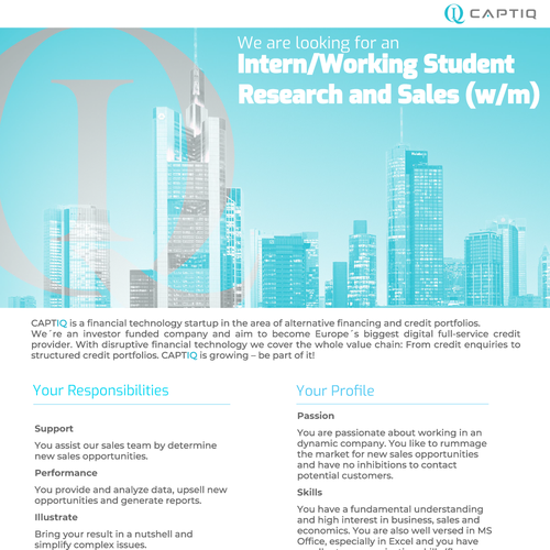 Executive design with the title 'Blue Template'