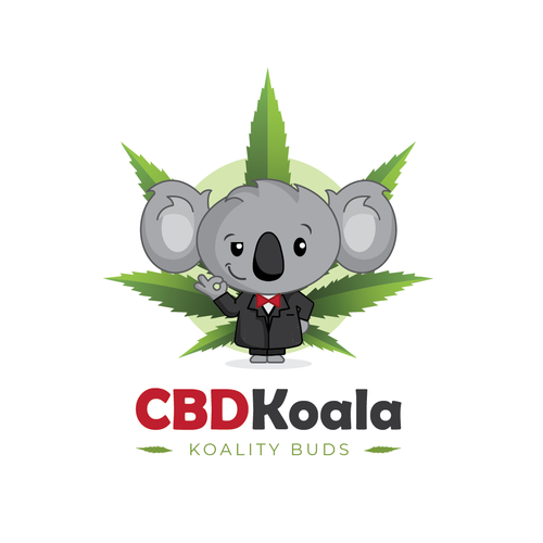 Smoking logo with the title 'logo mascotte for CBDKoala'