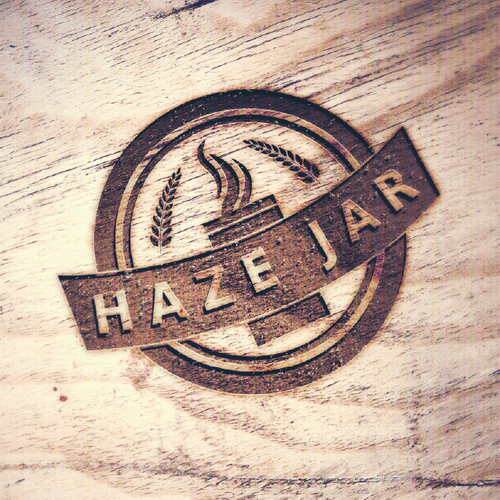 Jar logo with the title 'Logo for "Haze Jar" company'