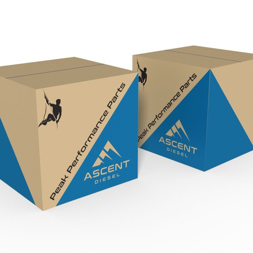 Sport packaging with the title 'ASCENT DIESEL peak performance parts packaging'