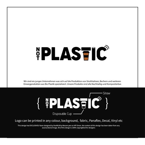 Plastic design with the title 'Not Plastic'