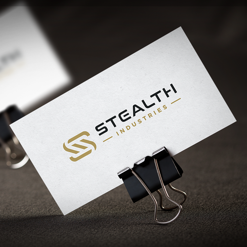 Heavy equipment logo with the title 'Logo design for Stealth Industries'