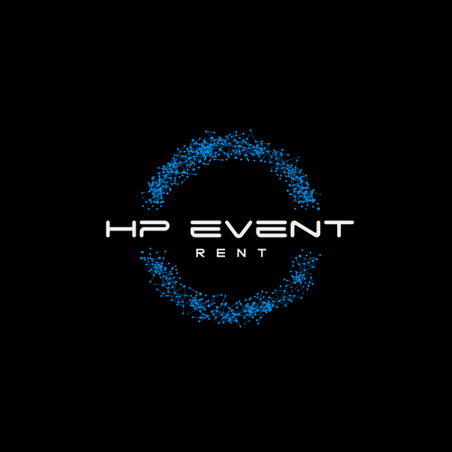 Rental logo with the title 'hp event rent logo design'
