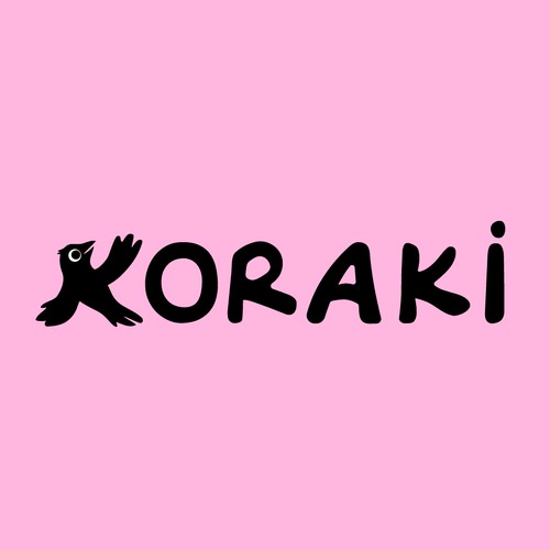 Raven design with the title 'Koraki Illustration Logo'