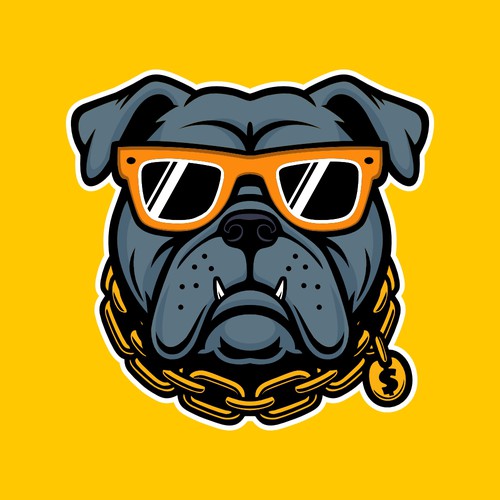 Automation logo with the title 'Bulldog Mascot Logo Design'
