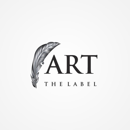 Silver logo with the title 'Art The Label'