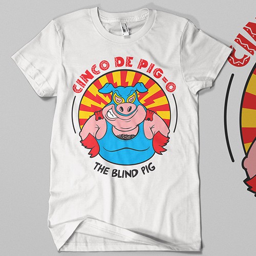 Restaurant t-shirt with the title 'Mexican Wrestler Themed T-shirt Design'