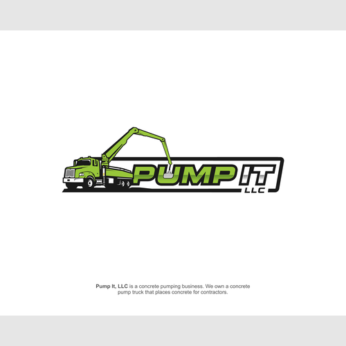 Creative trucking logo with the title 'Pump It, LLC'