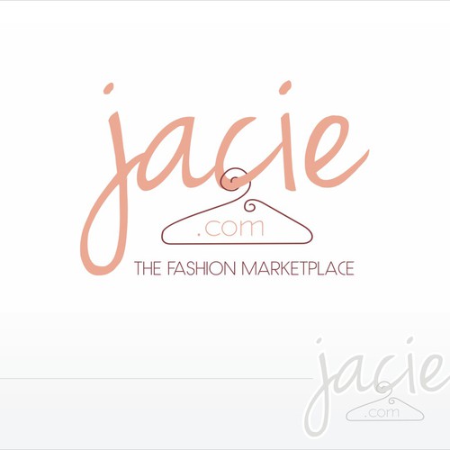 Marketplace logo with the title 'New logo wanted for Modern Fashion and Unique logo for Jacie.com'
