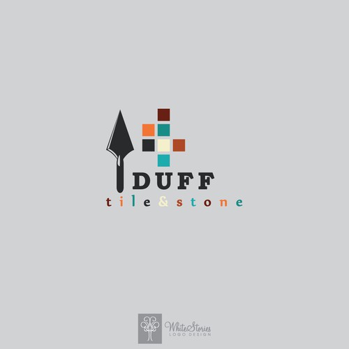 Mosaic logo with the title 'Classic in a modern approach. Assimetric logo'