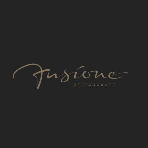 Calligraphy logo with the title 'Fusione'