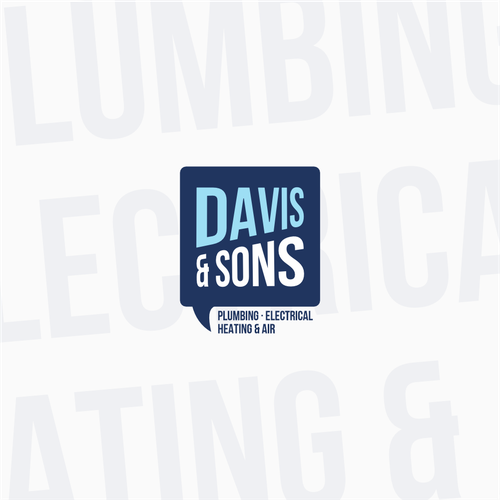 Heating design with the title 'Davis & Son'