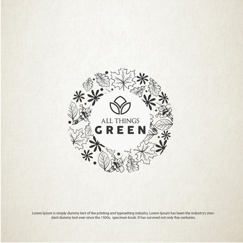 Complex design with the title 'flowers logo '