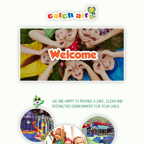 Mailchimp design with the title 'Kids and Fun-Focused Indoor Play Center Email Design Template'