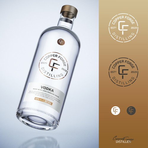 Corporate brand with the title 'Vodka Bottle Design'