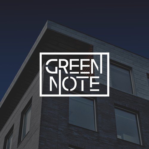 Sustainable logo with the title 'Green Note'