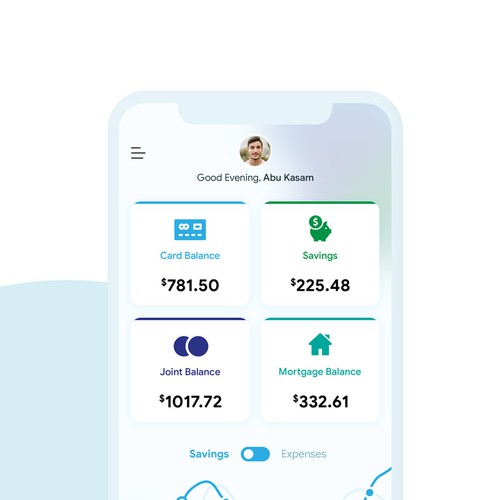 Contact design with the title 'Halal Financial Bank System Ui'