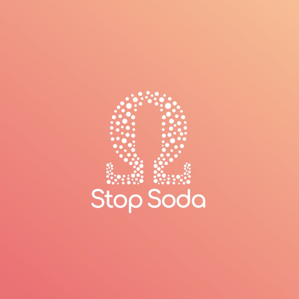 Omega logo with the title 'Bubble logo for Stop Soda'