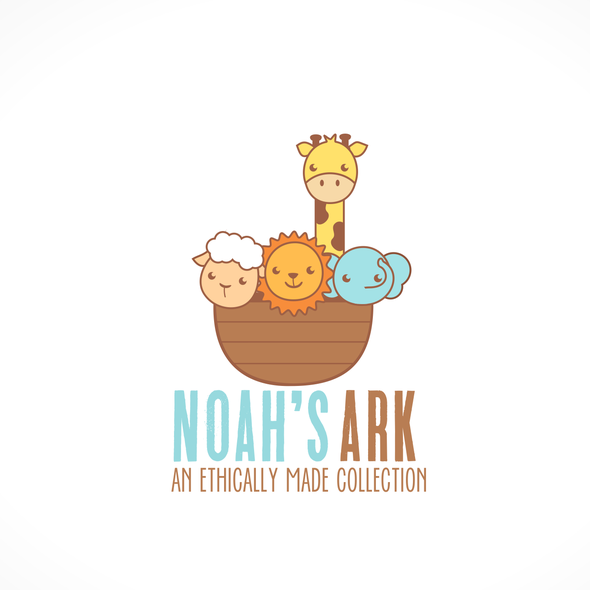 非洲n animal logo with the title 'Noah's Ark'