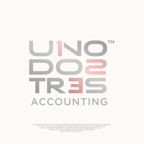 Accounting brand with the title 'UNO DOS TRES'